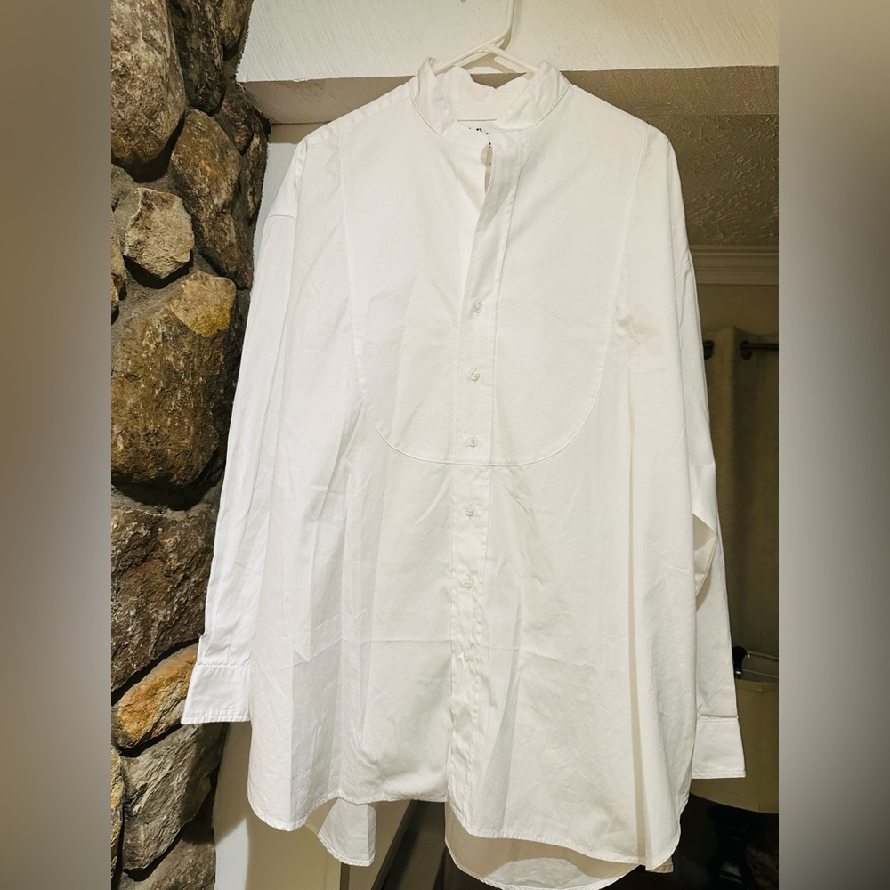 NWOT Frank & Eileen VICTORIA Italian Tuxedo Shirt. Size M. - Picture 6 of 16